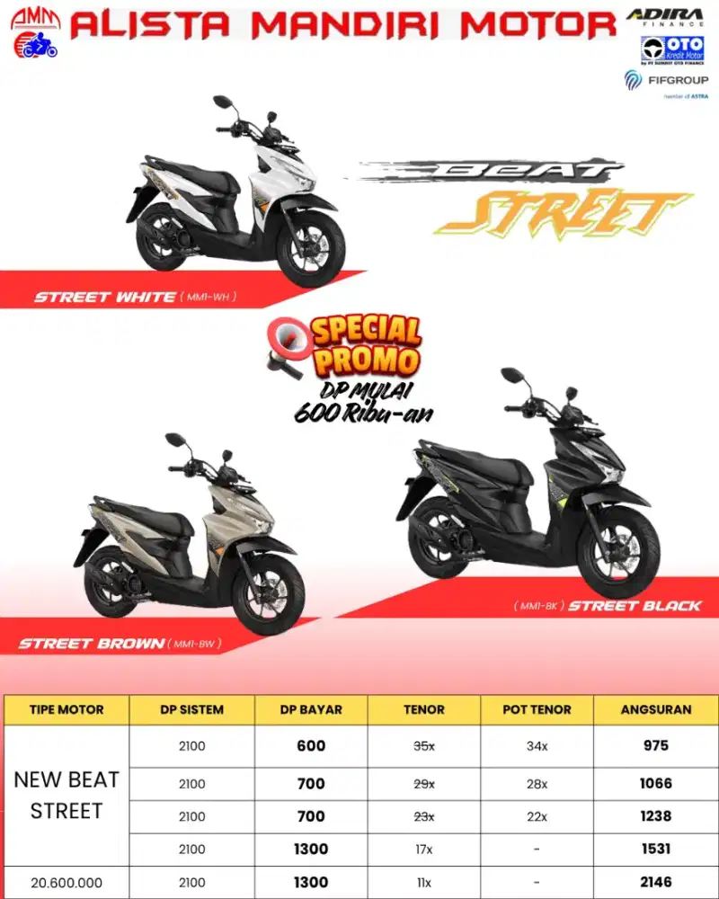 DP 600 BEAT STREET 2026 CASH, KREDIT, PAYLATER, CC