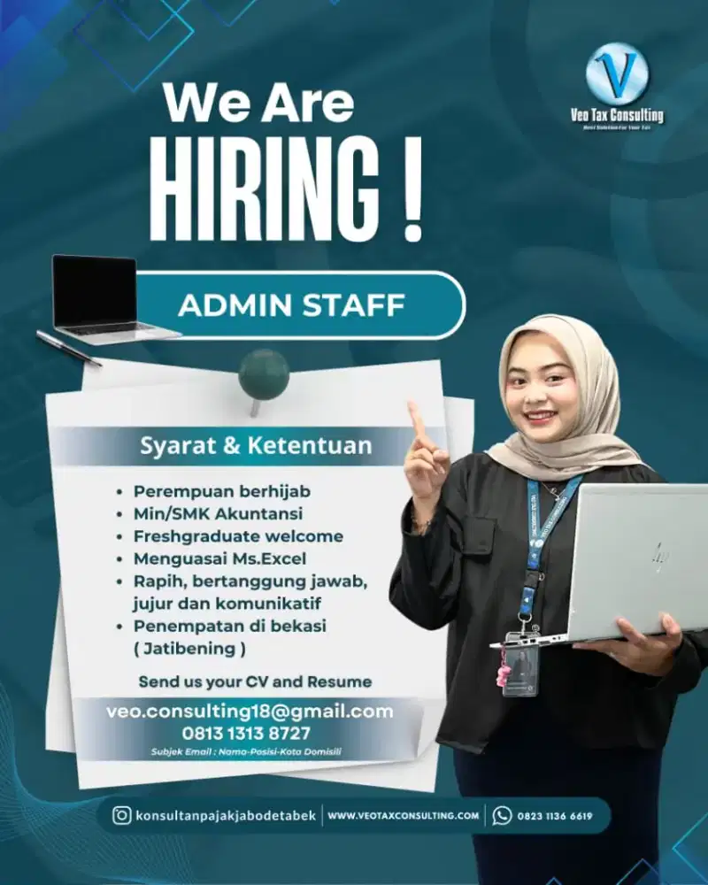 LOWONGAN ADMIN STAFF