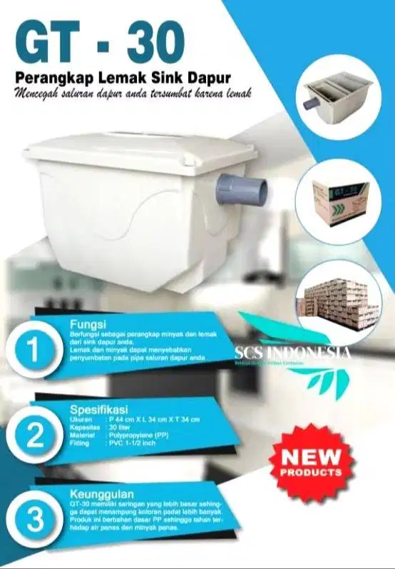 grease trap 30 perangkap lemak link dapur