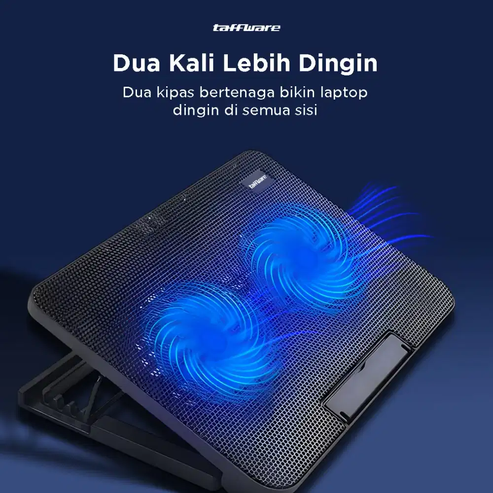 Taffware Cooling Pad Laptop Kipas Pendingin 2 Fan 17 Inch