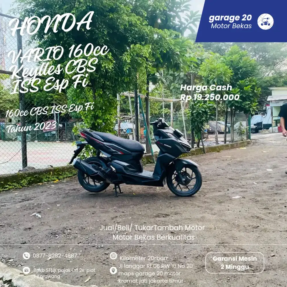 Honda Vario 160cc Keylles CBS ISS Esp Fi Tahun 2023 Pajak Off