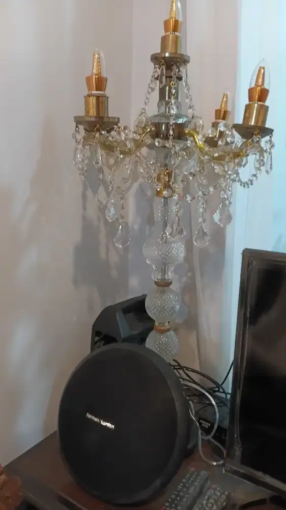 Jual lampu duduk kristal mewah