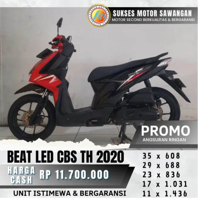 HONDA BEAT LED CBS TH 2020 ISTIMEWA BISA CASH KREDIT UNIT BERGARANSI