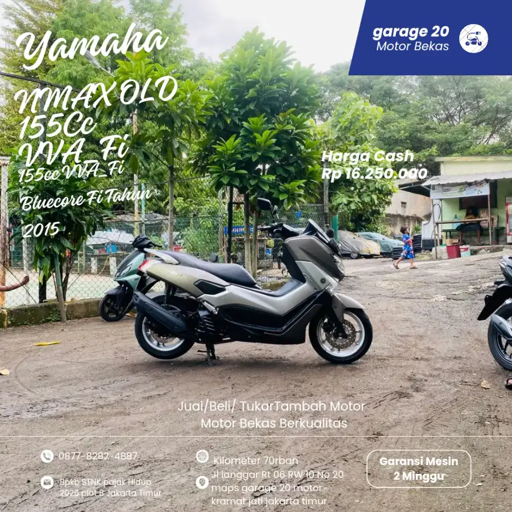 Yamaha NMAX Old 155cc Non ABS Bluecore Fi Tahun 2015 Pajak Hidup