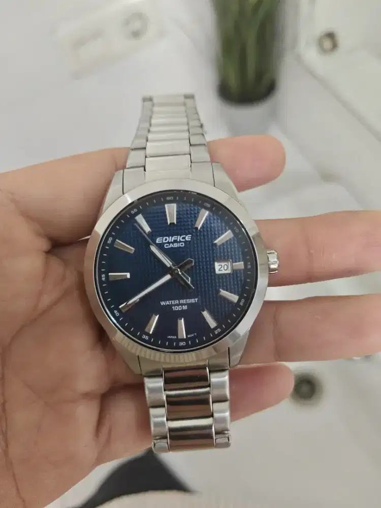 Casio Edifice EFV-160D Blue Dial Fullset Like New