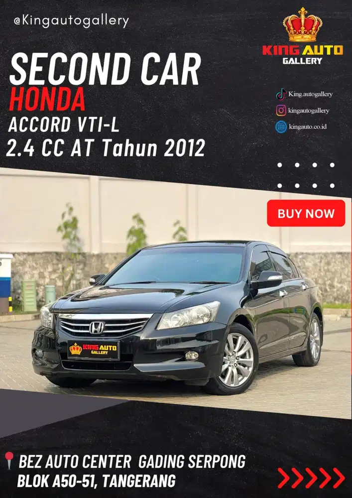 Accord Vti-L 2.4at 2012 Mulus