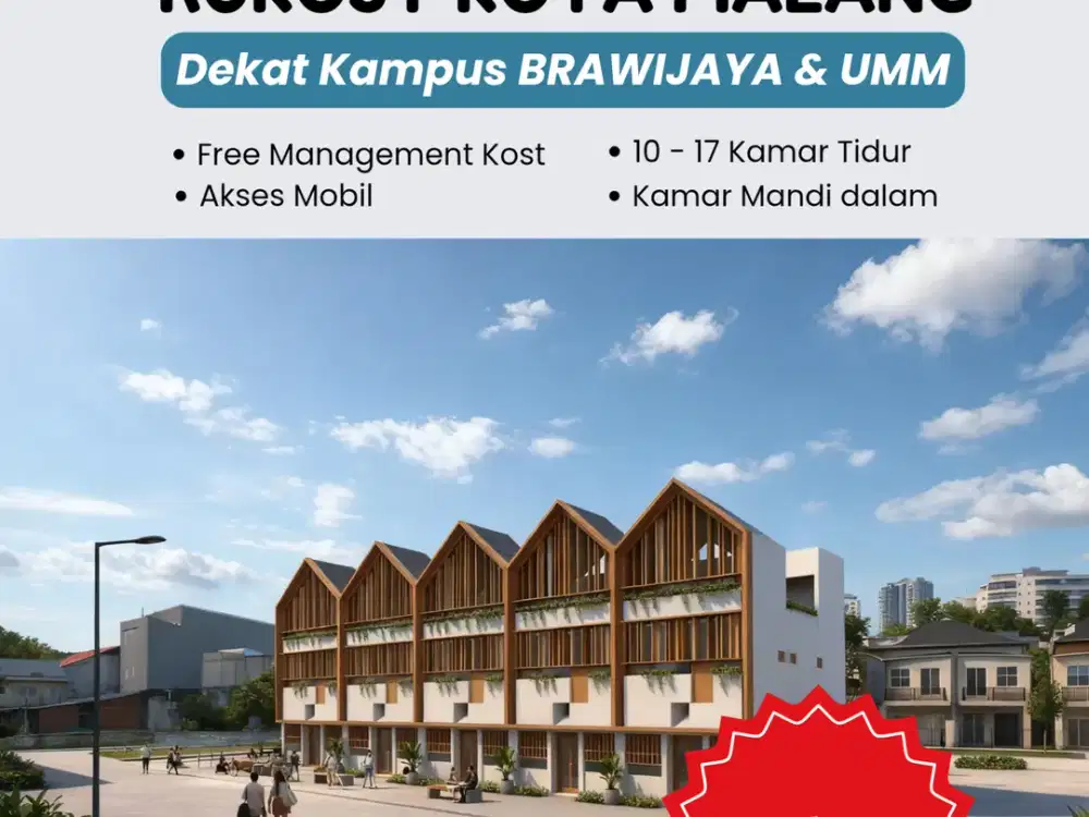 Kost Kota Malang Hanya 1,2M Include Furnished Dekat Kampus UB Brawijaya