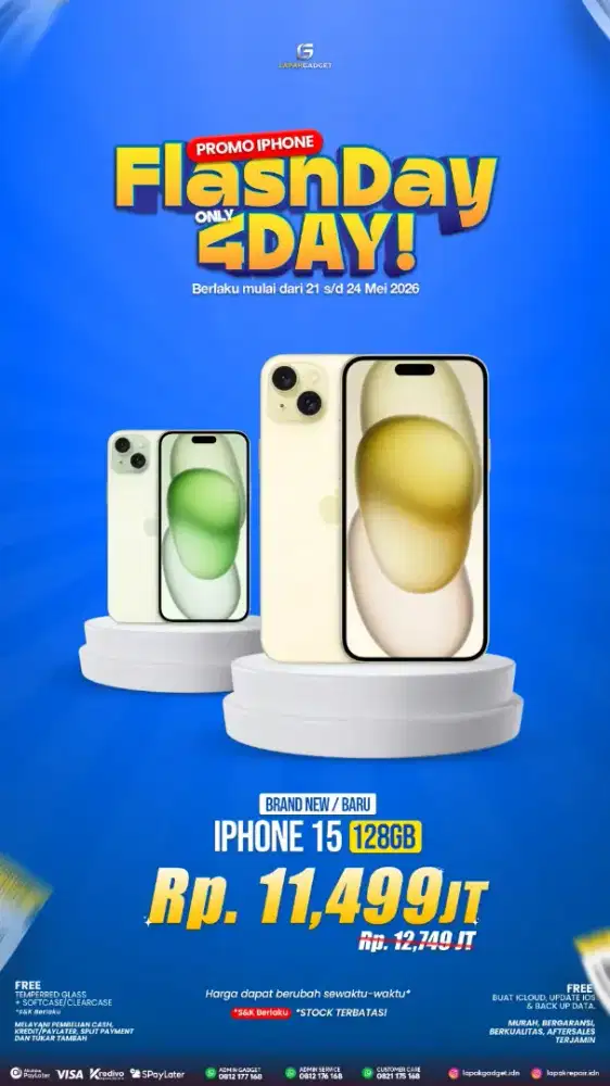 READY IPHONE 15 128GB New Unit Ibox BNIB Bergaransi bisa cicilan