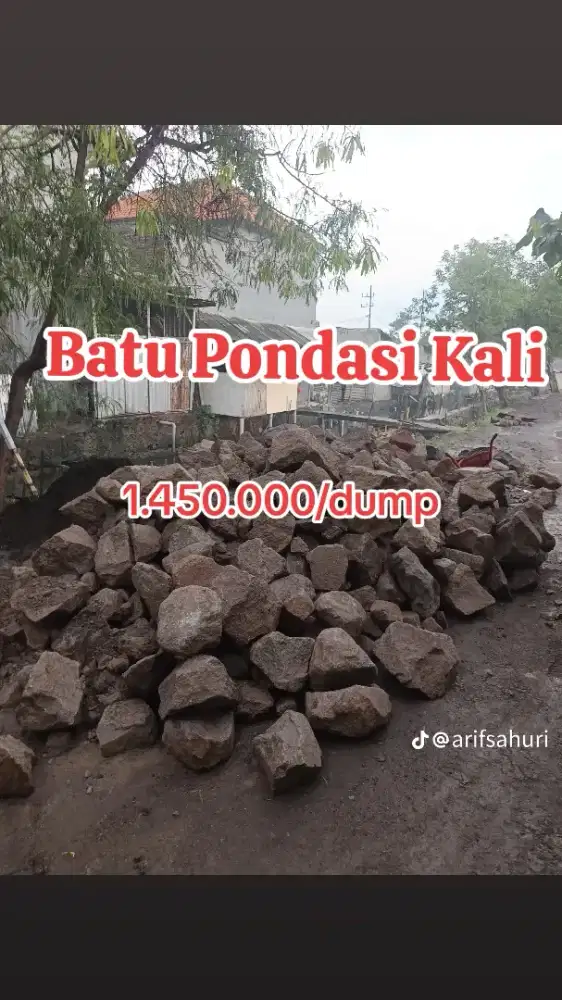 Batu pondasi kali ready free ongkir