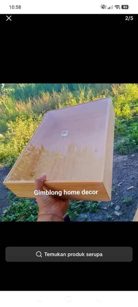 Jual kotak kayu + kaki kayu