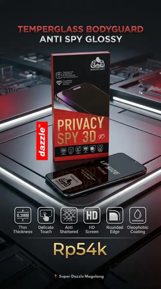Temperglass Bodyguard Anti Spy Glossy