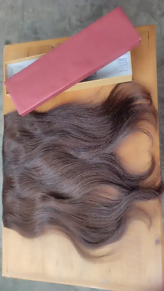 Dijual hairclip human hair rambut asli bisa catok warna styling