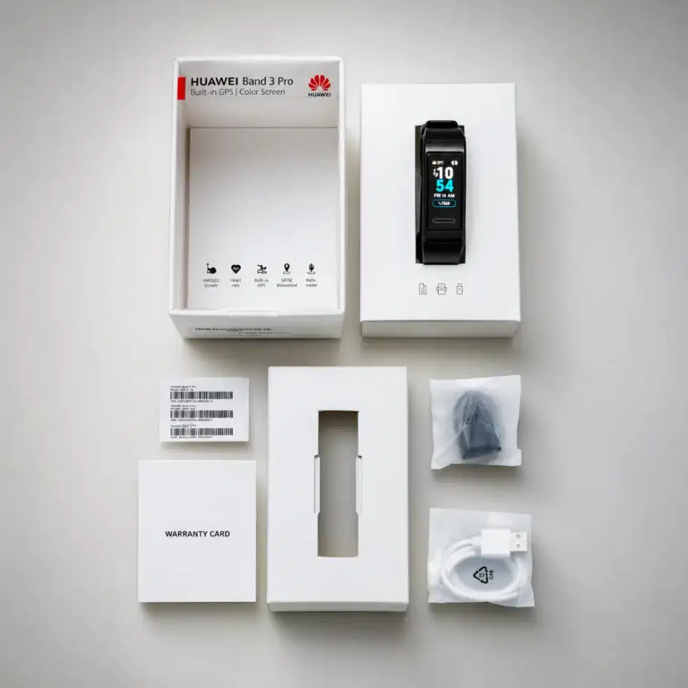 Huawei Band 3 Pro GPS Amoled Smartband Fullset Mulus