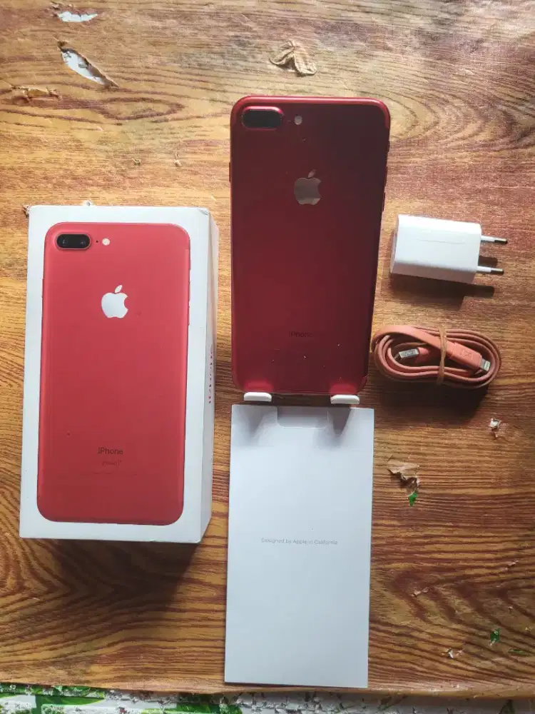 Iphone 7 plus 128gb red inter lengkap normal all operator