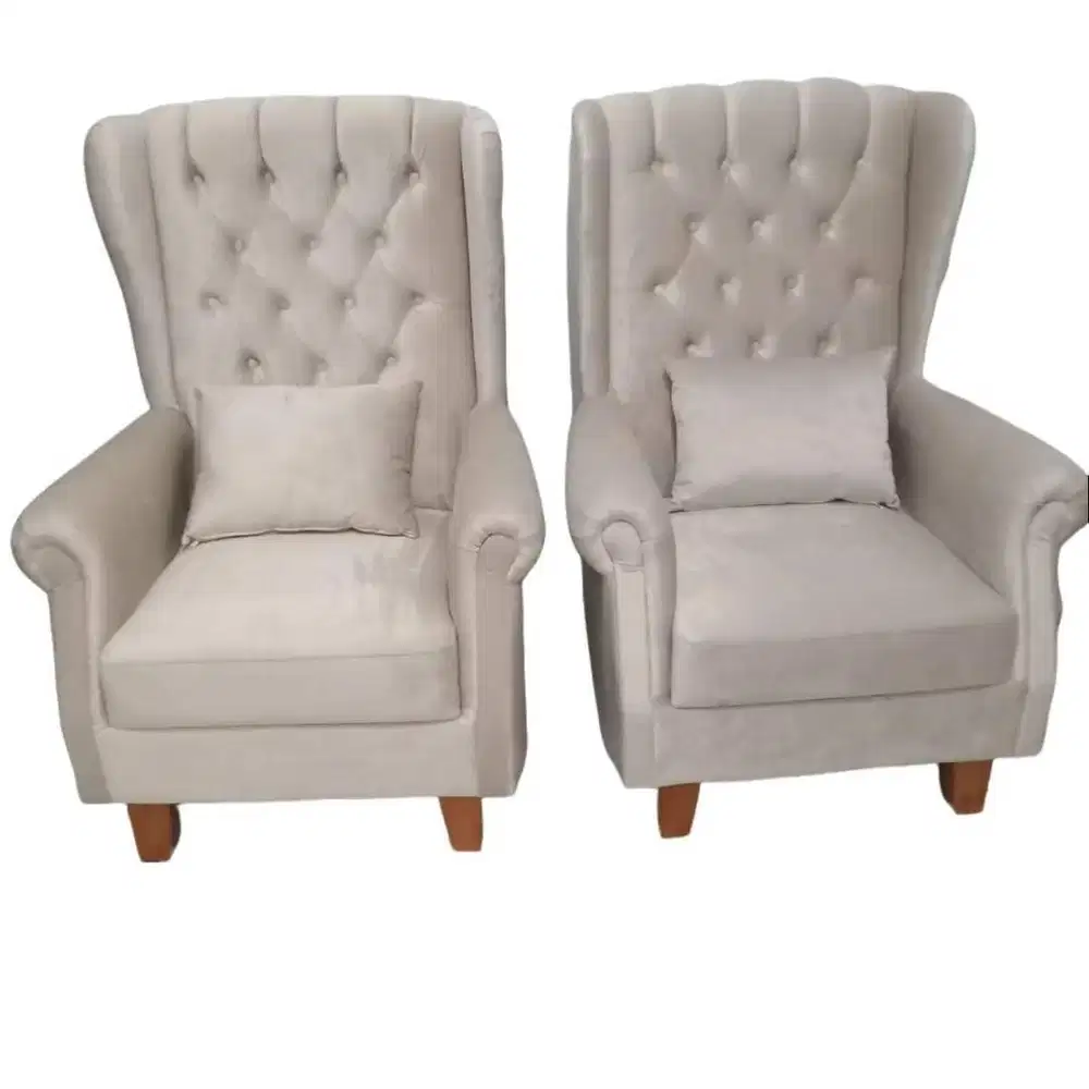 Sofa Wing Chair Classic, wingchair kursi sofa single seater 1 dudukan