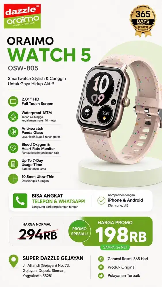 Smartwatch Oraimo Watch 5 OSW-805