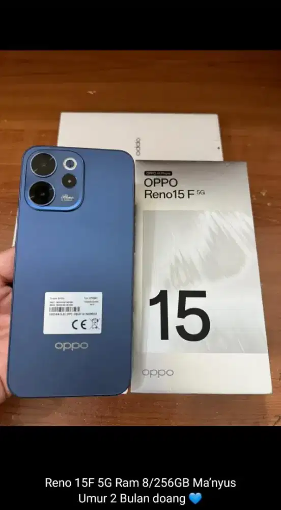 Oppo Reno 15 F 8/256 pemakaian 3 bulan msh mulus banget