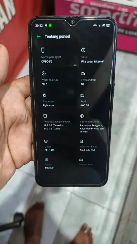 Oppo F9 4/64 fullset