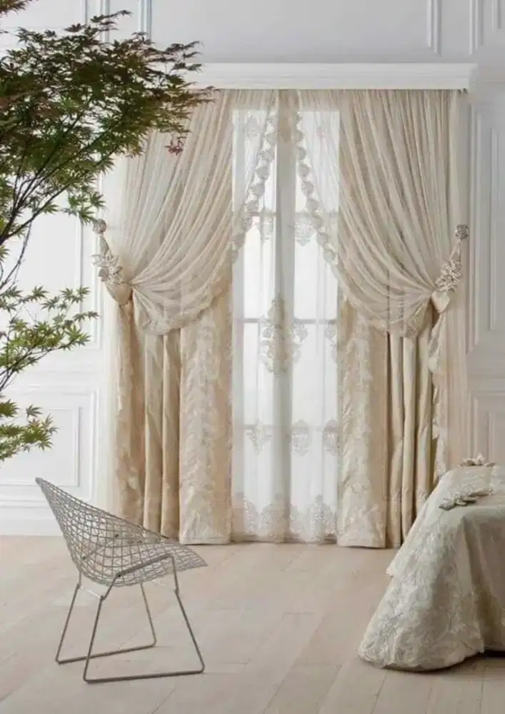 Pasang gordyn gorden murah vertikal roll blind jasa wallpaper dinding