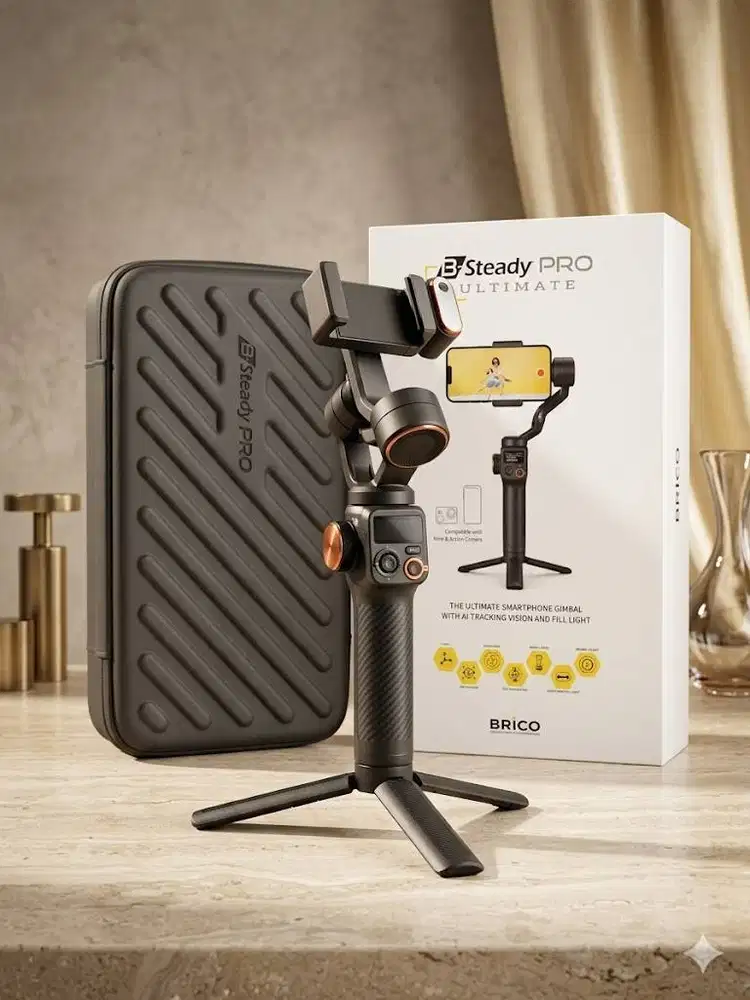 BRICA B-Steady Pro Ultimate Stabilizer HP untuk Konten, Live & Vlog