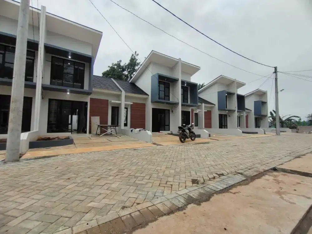 RUMAH MODERN MINIMALIS DENGAN MEZZANINE 1,5 LANTAI, DI SETU, BEKASI