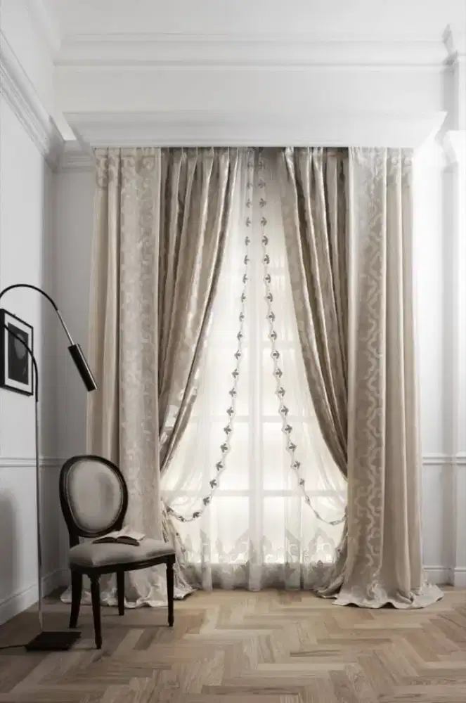 Pasang gordyn gorden murah vertikal roll blind jasa wallpaper dinding
