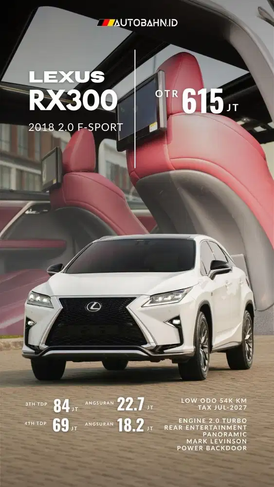 Lexus RX300 F-Sport 2.0 2018