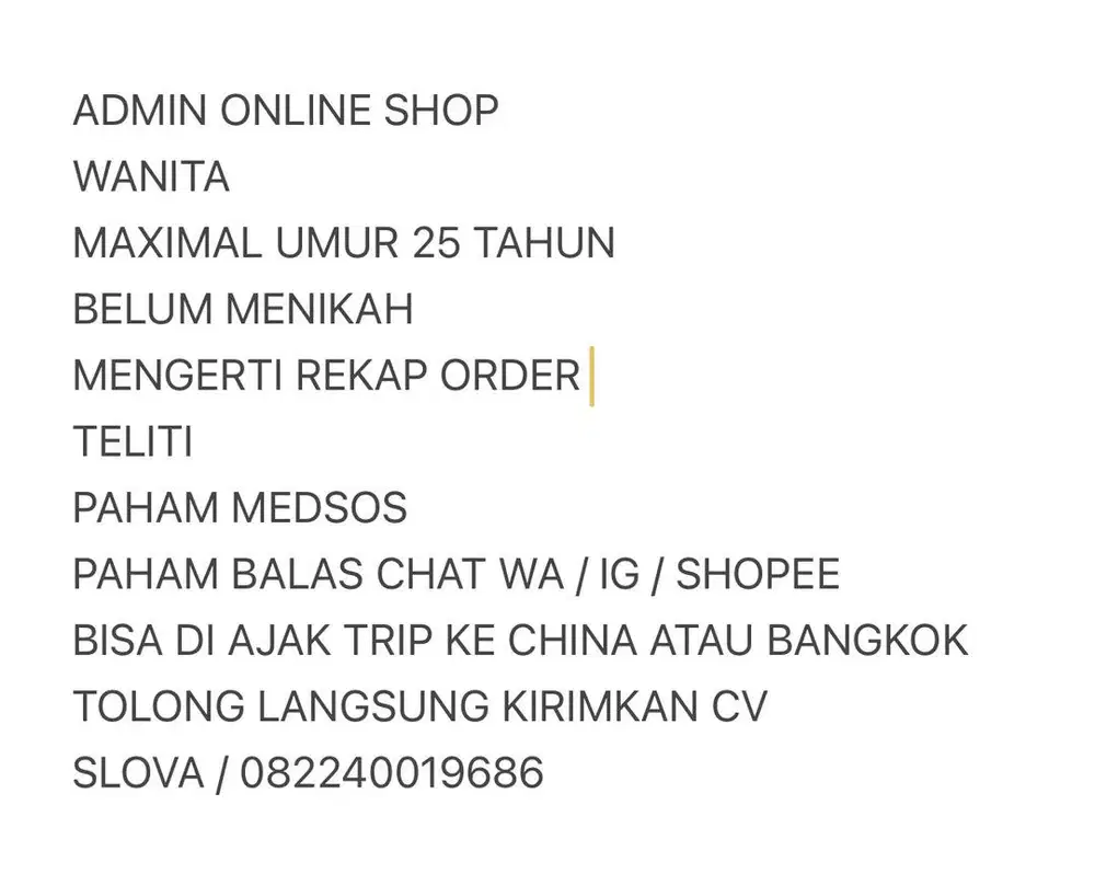 ONLINE SHOP PO CHINA/PO BKK