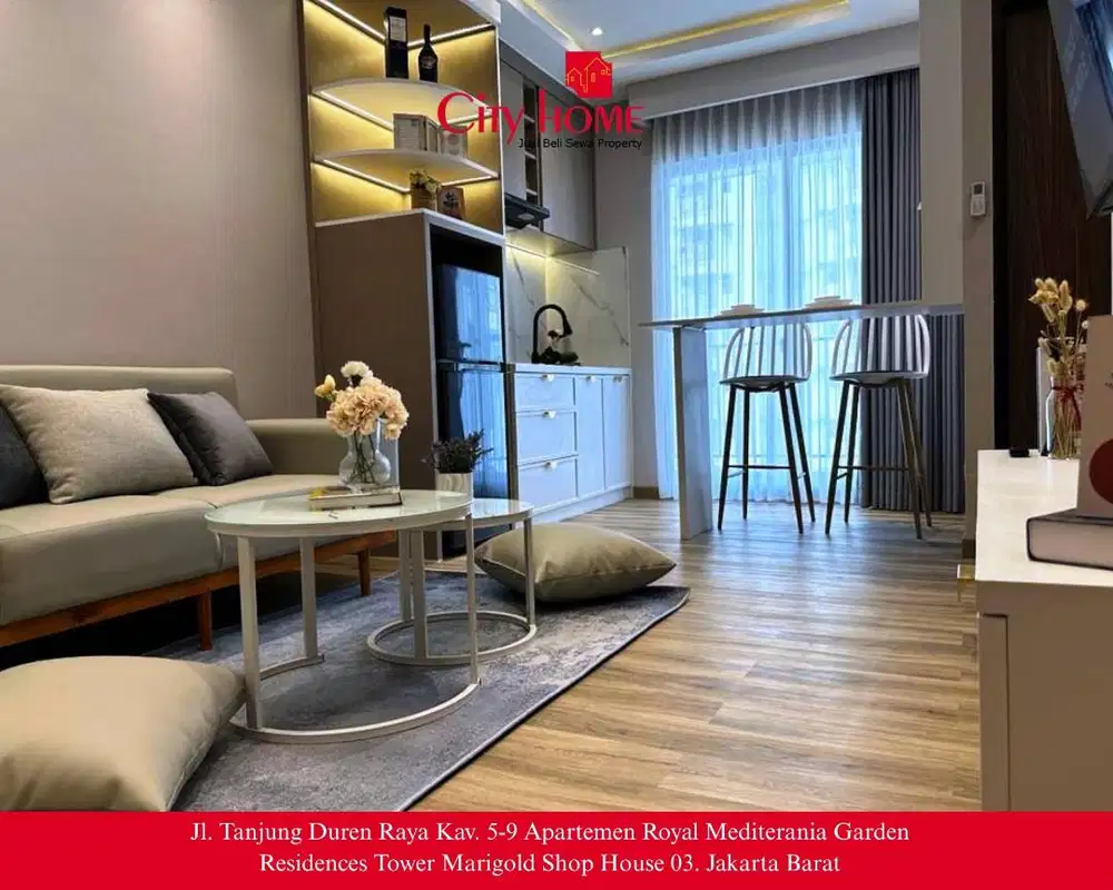 Sewa Apartemen 2 BR Furnished di Mediterania Garden Residences 2
