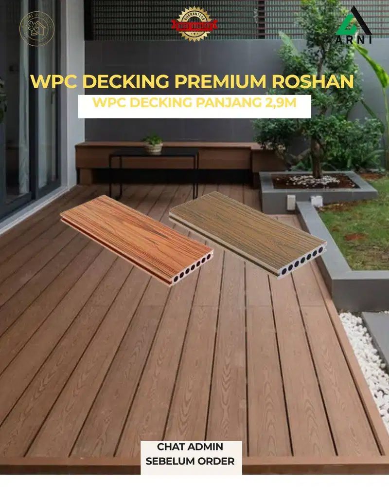 WPC Decking Premium ROSHAN/Anti air dan Anti jamur