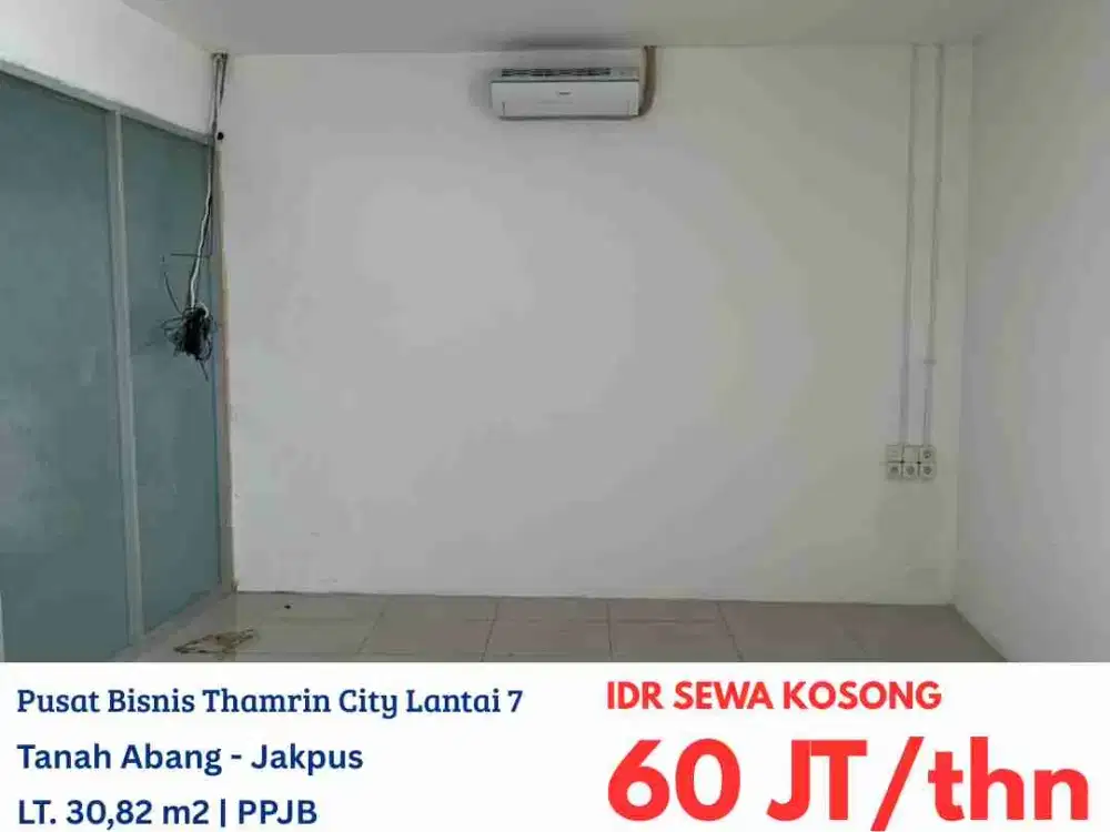 NVTDS0163 Office Space Pusat Bisnis Thamrin City lantai 7 KOSONG, Tanah Abang, Jakarta Pusat