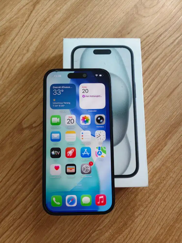 IPHONE 15 128GB BLACK RESMI BH 83%