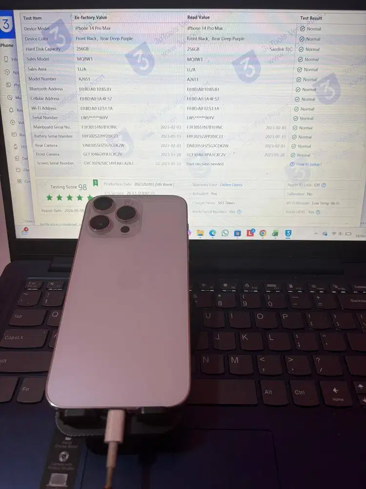 IPHONE 14 PROMAX 256 SILVER INTER