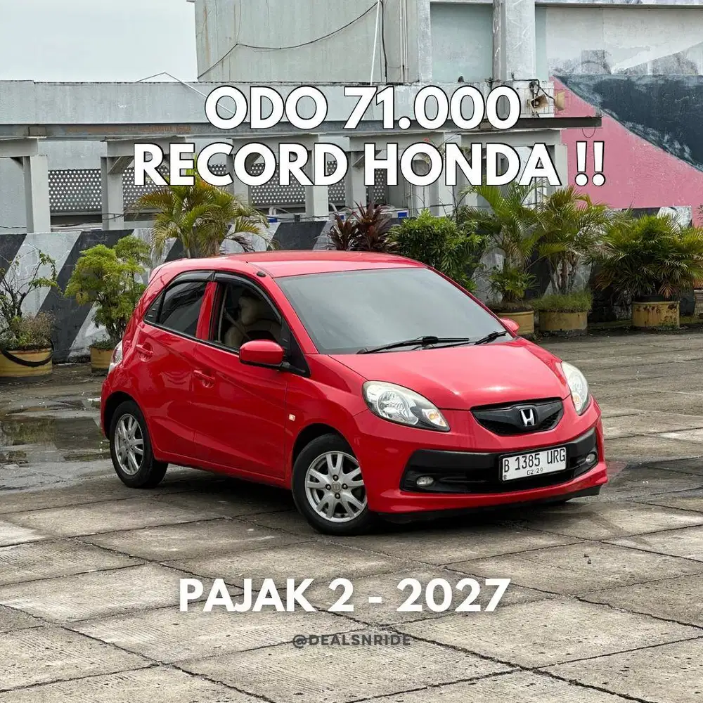 ODO 71.000 ANTIKK !! PAJAK 2/2027 HONDA BRIO E CVT 2014 SIAP PAKAI