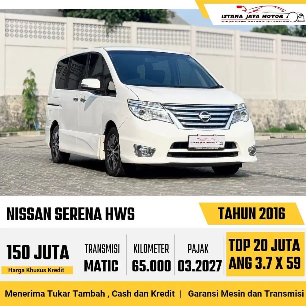 LOW KM !! Nissan Serena HWS 2.0 Automatic 2016 Putih