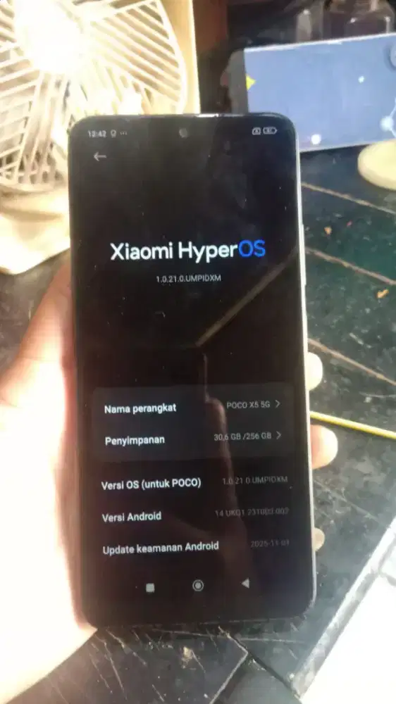 Jual hp poco x5 5G 8/256  batangan