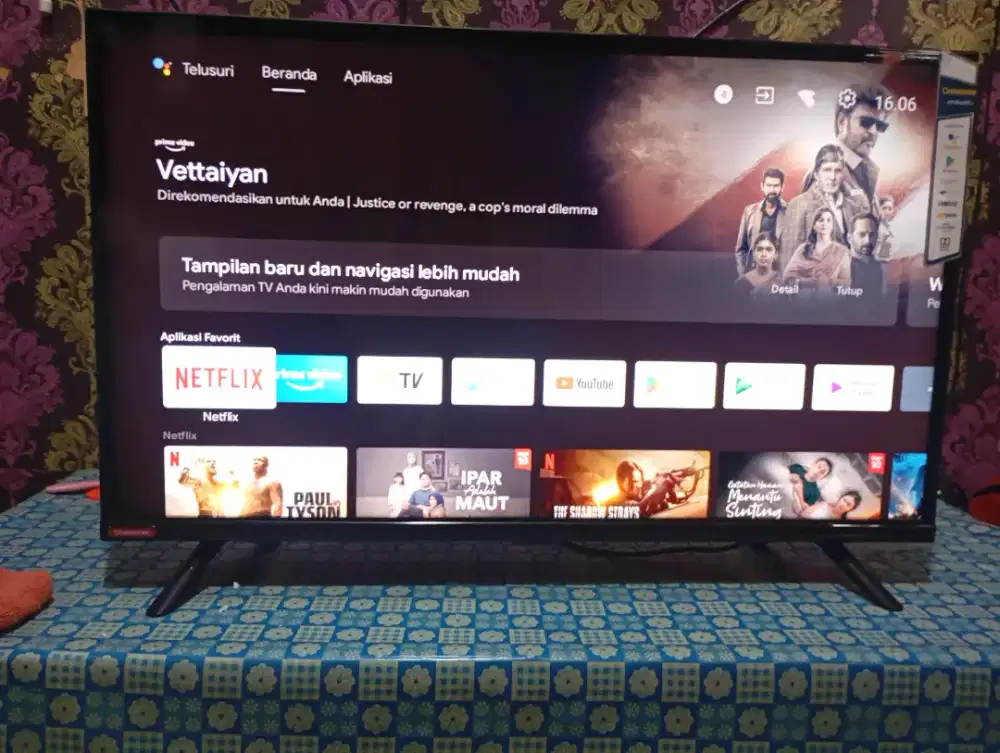 Jual tv LED androit di gital 32 in .mrk  Changhong .tv normal .