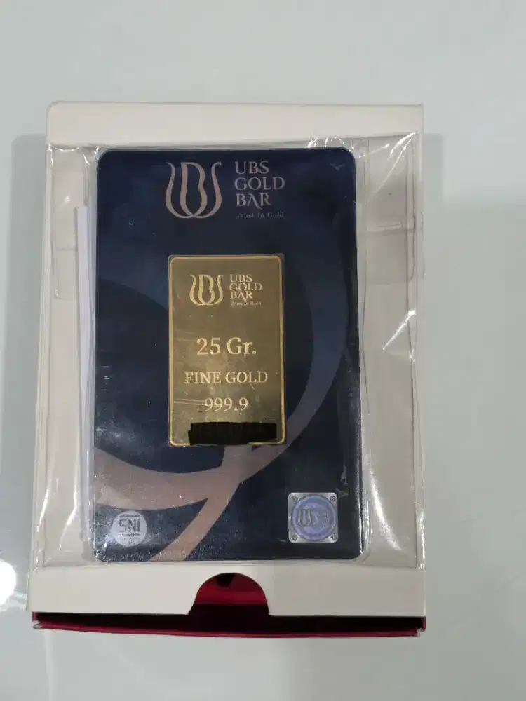Emas antam ubs 25gr lengkap dengan nota beli