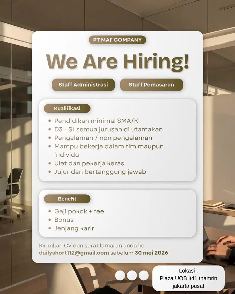 LOWONGAN PEKERJAAN
