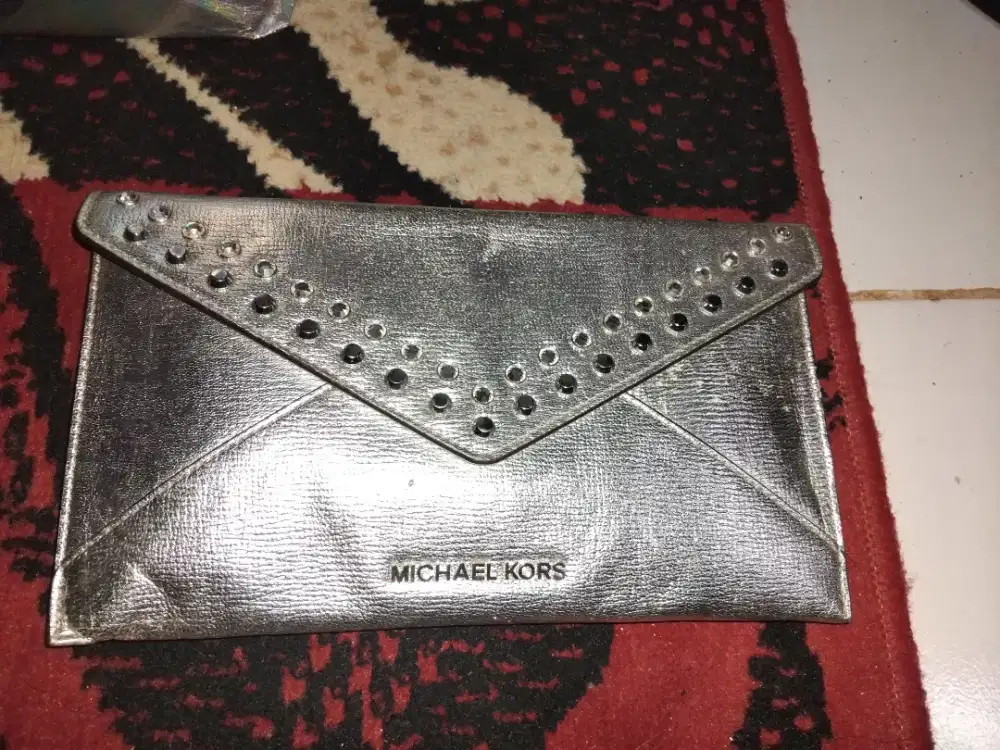 Michael Kors Jet Set studded envelope Clutch