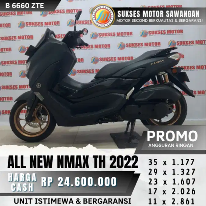 YAMAHA NMAX NEW TH 2022 HITAM MULUS ISTIMEWA BISA CASH KREDIT DP 1 JT