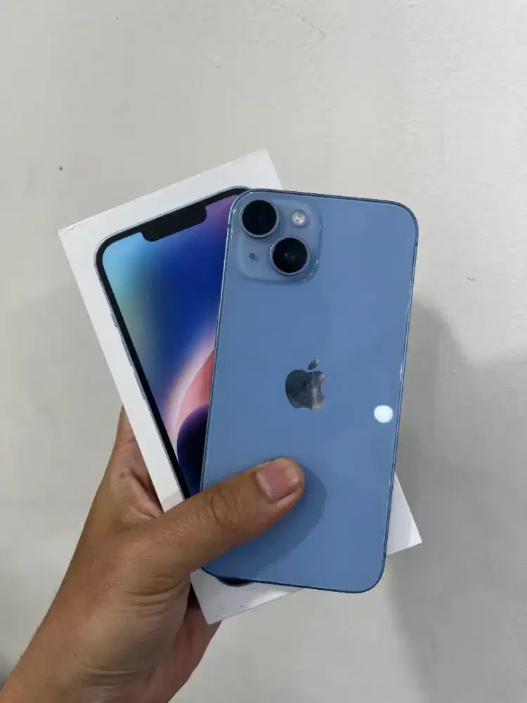 Iphone 14 Blue 128 GB ex resmi mulus