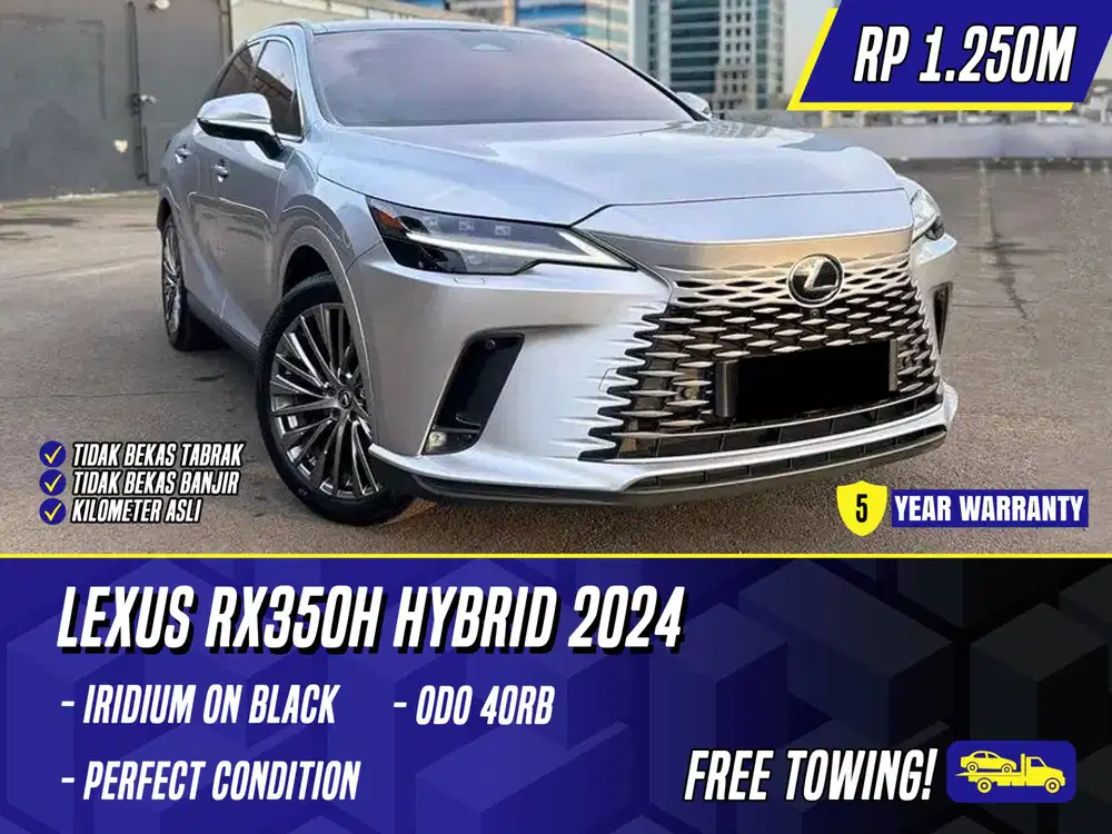 Lexus RX350h Hybrid 2024 NIK 2023 Sonic Iridium on Black RX350 h Grey