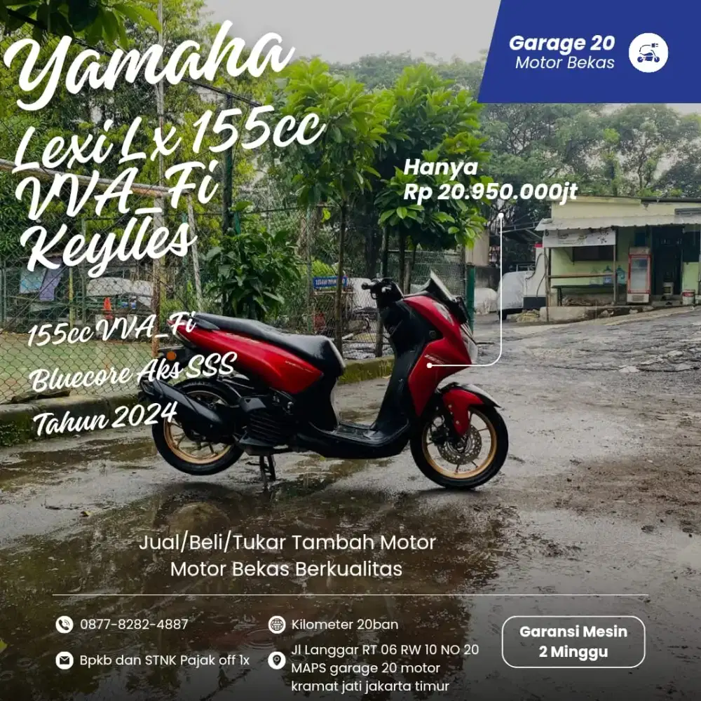 Yamaha Lexi LX 155cc Keylles Aks Sss Tahun 2024