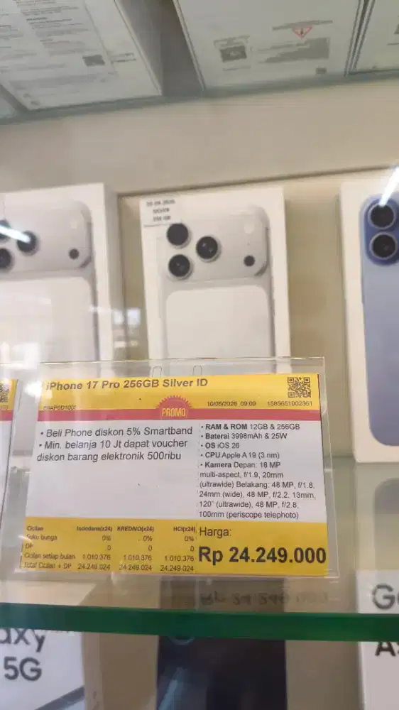 Cicilan iPhone 17 Pro 256 Silver bisa bunga 0%