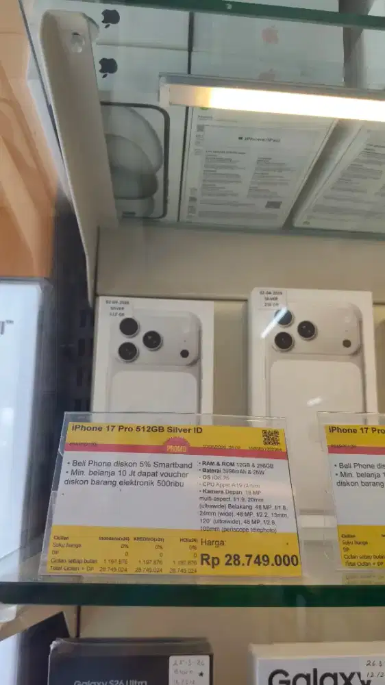 iPhone 17 Pro 512 GB silver cicilan bisa bunga 0%