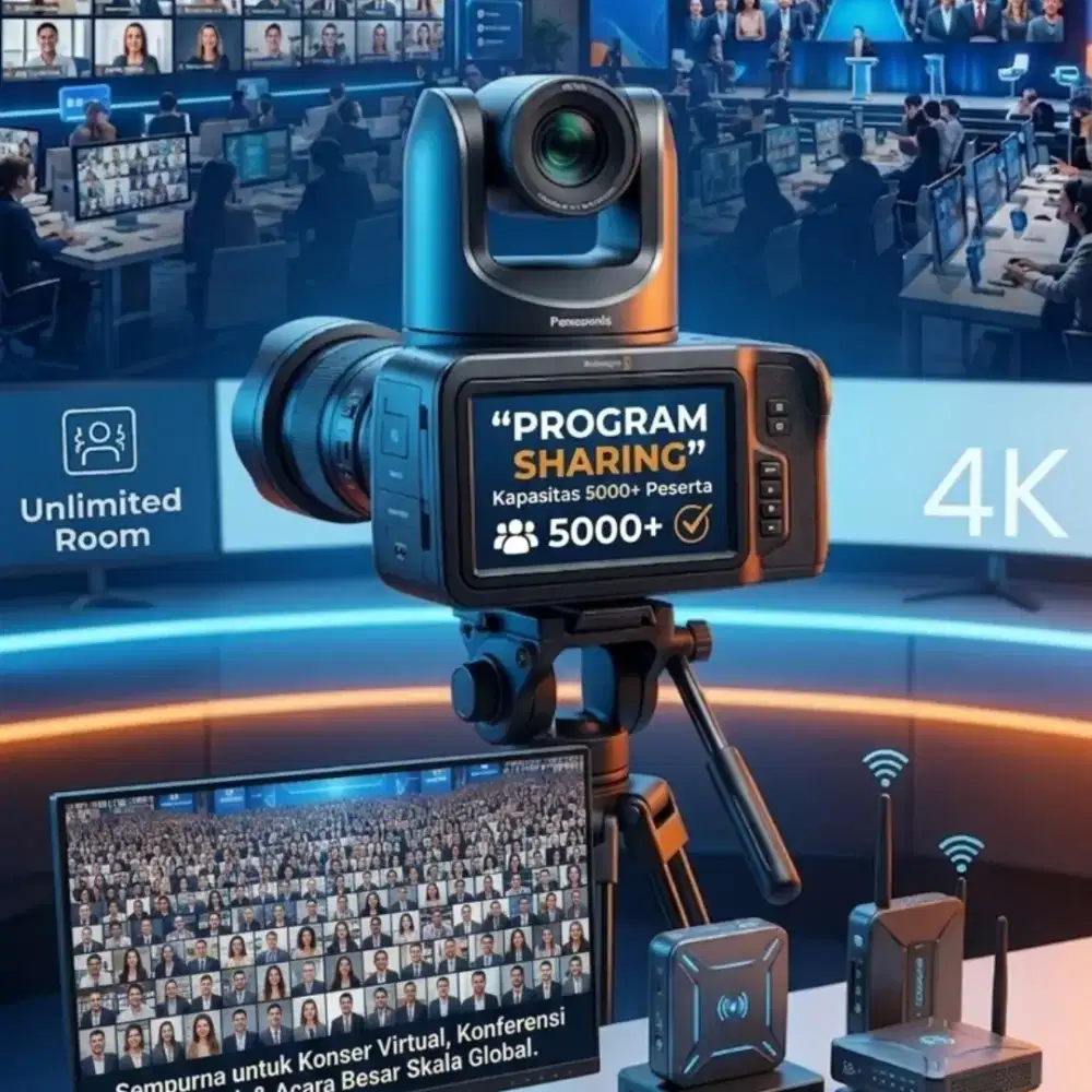 Zoom Meeting atau webinar 100 up to 5000 Pay per Used