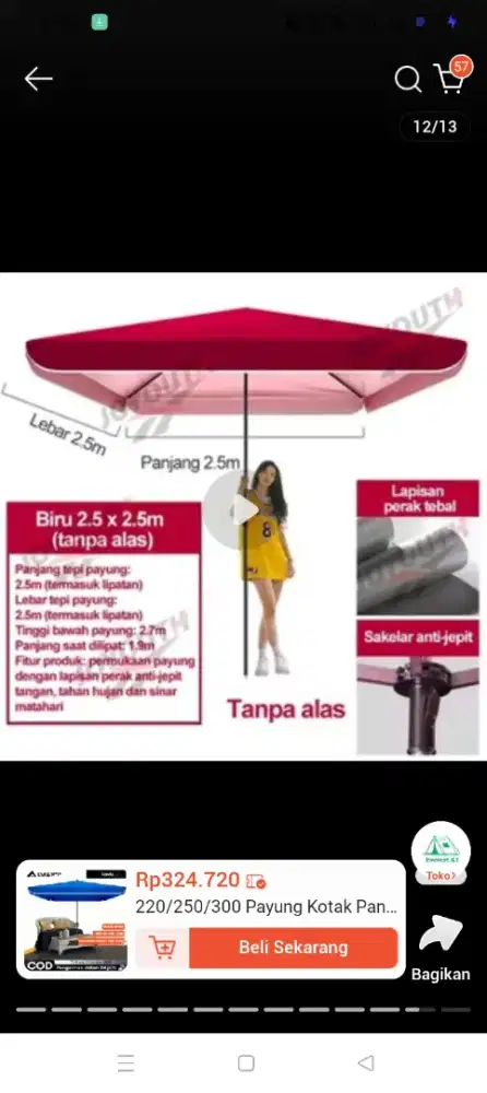 Payung Jualan / Tenda Jualan