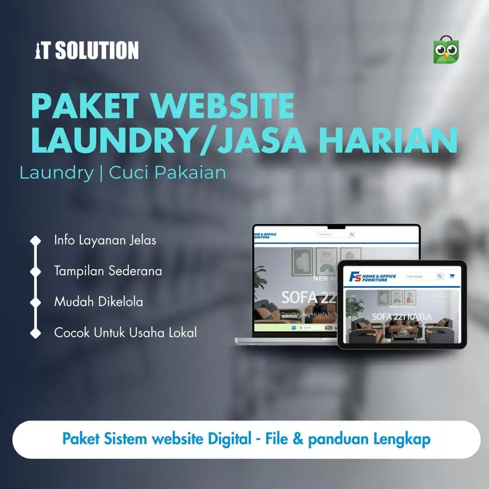 Pembuatan Website Sistem Layanan Laundry Otomatis