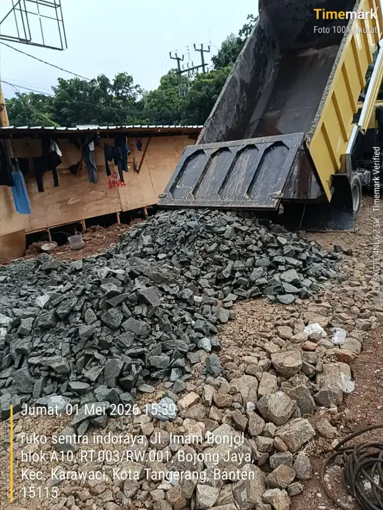 Batu makadam 57 urugan jln dasar